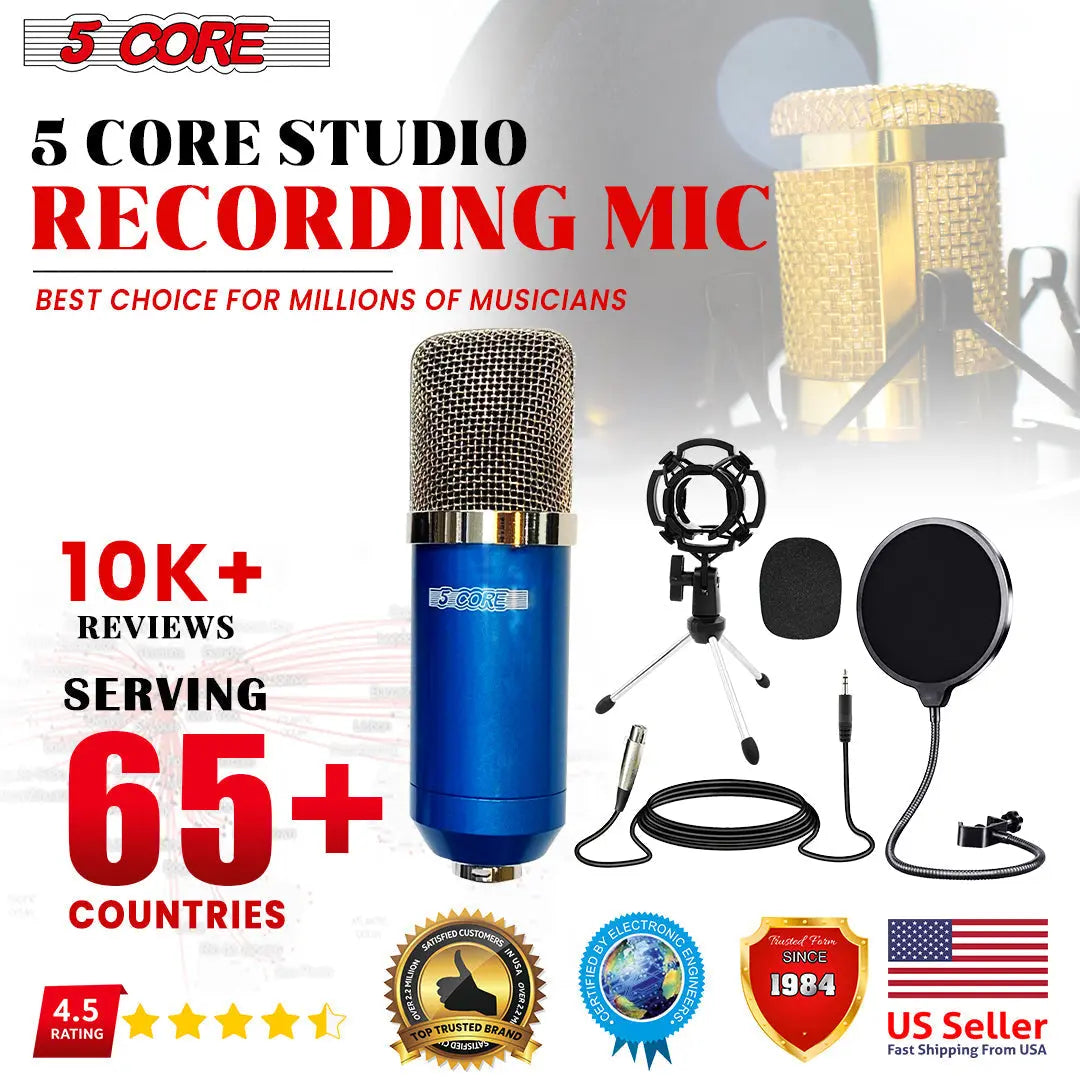 5Core Recording Microphone Podcast Bundle  Professional Condenser - Shakefav.com