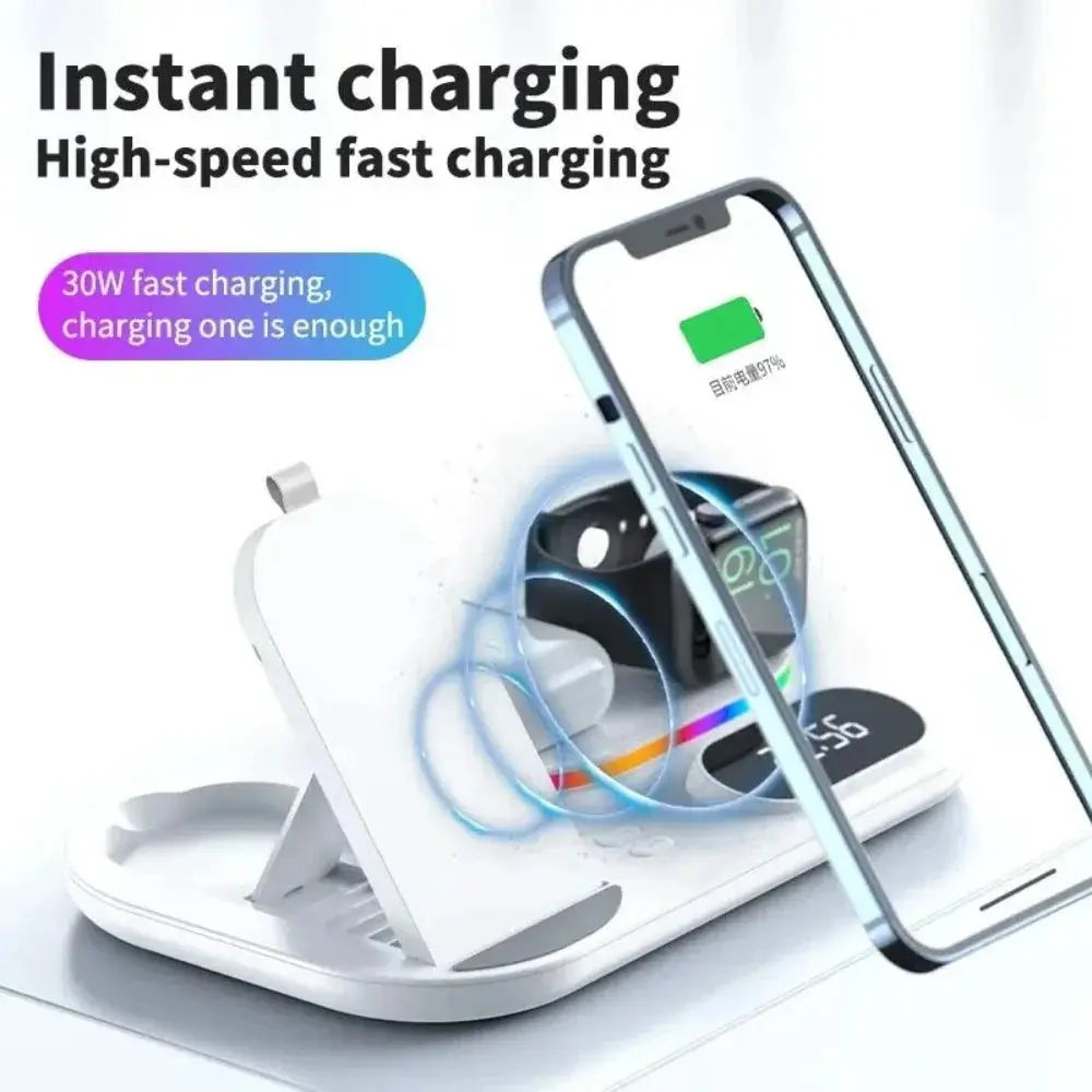 4 in 1 LED Wireless Charging Station-4 in 1 Charging Station - Shakefav.com