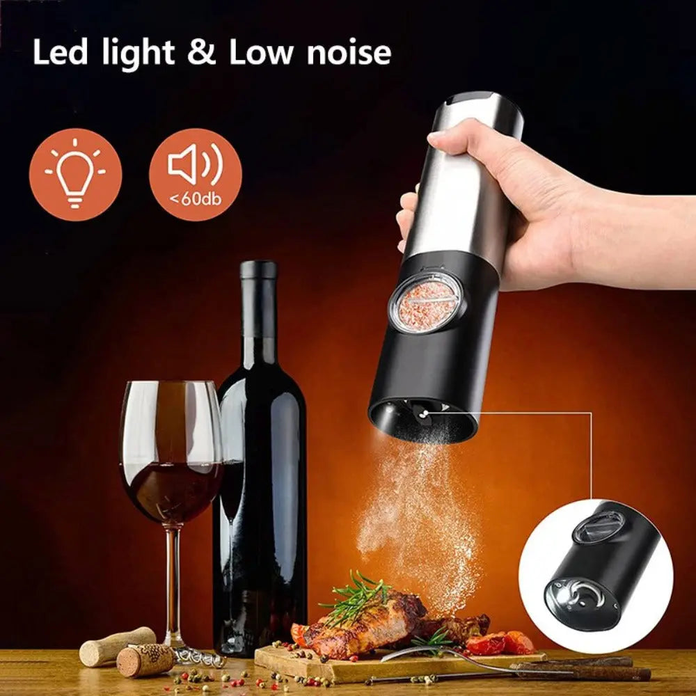 Electric Salt Grinder 2 Bottles Set - Shakefav.com