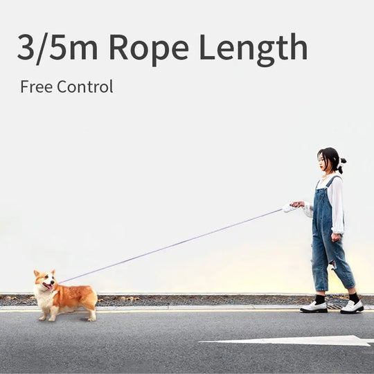 Automatic Retractable Lighting Dog Leash-Retractable Dog Leash - Shakefav.com