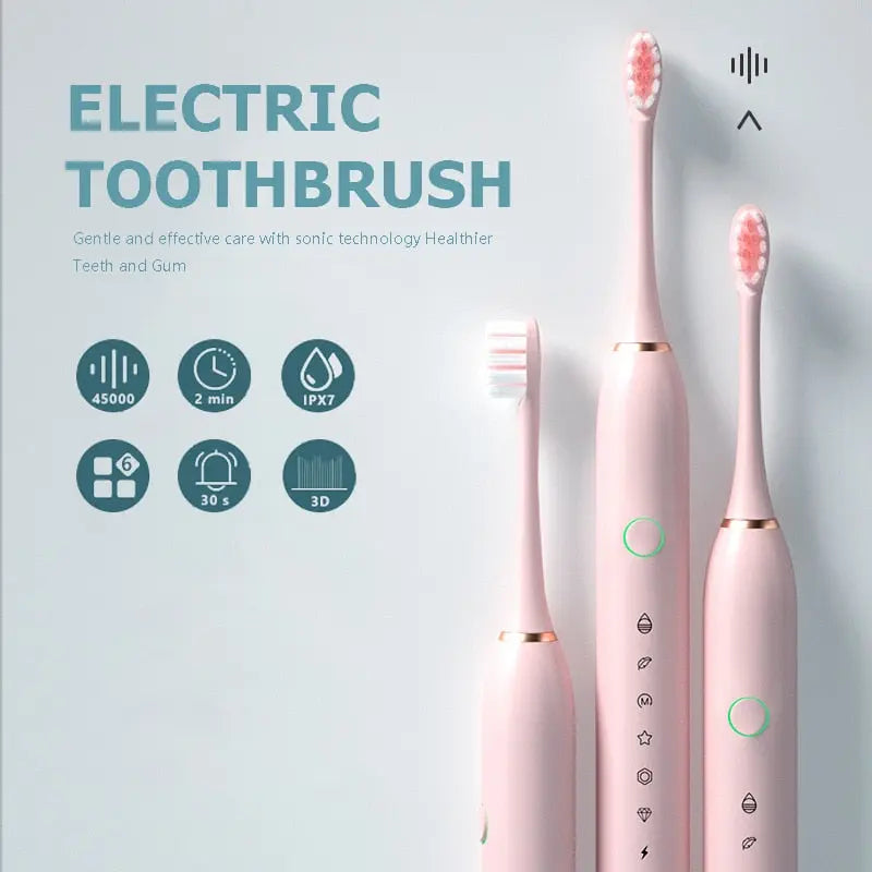 Smart Electric Sonic Toothbrush Rechargeable Electronic Teeth Brush - Shakefav.com