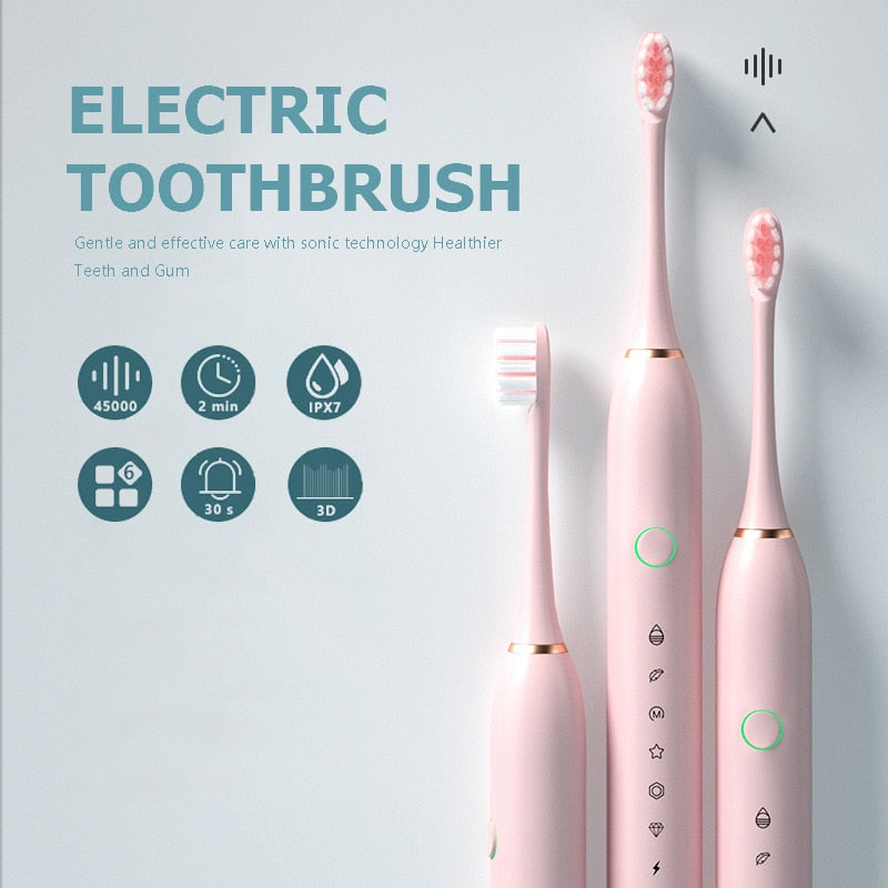 Smart Electric Sonic Toothbrush Rechargeable Electronic Teeth Brush