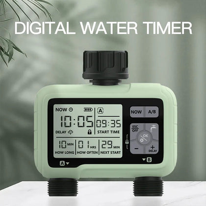 Super Timing System 2-Outlet Water Timer Precisely Watering Up Outdoor