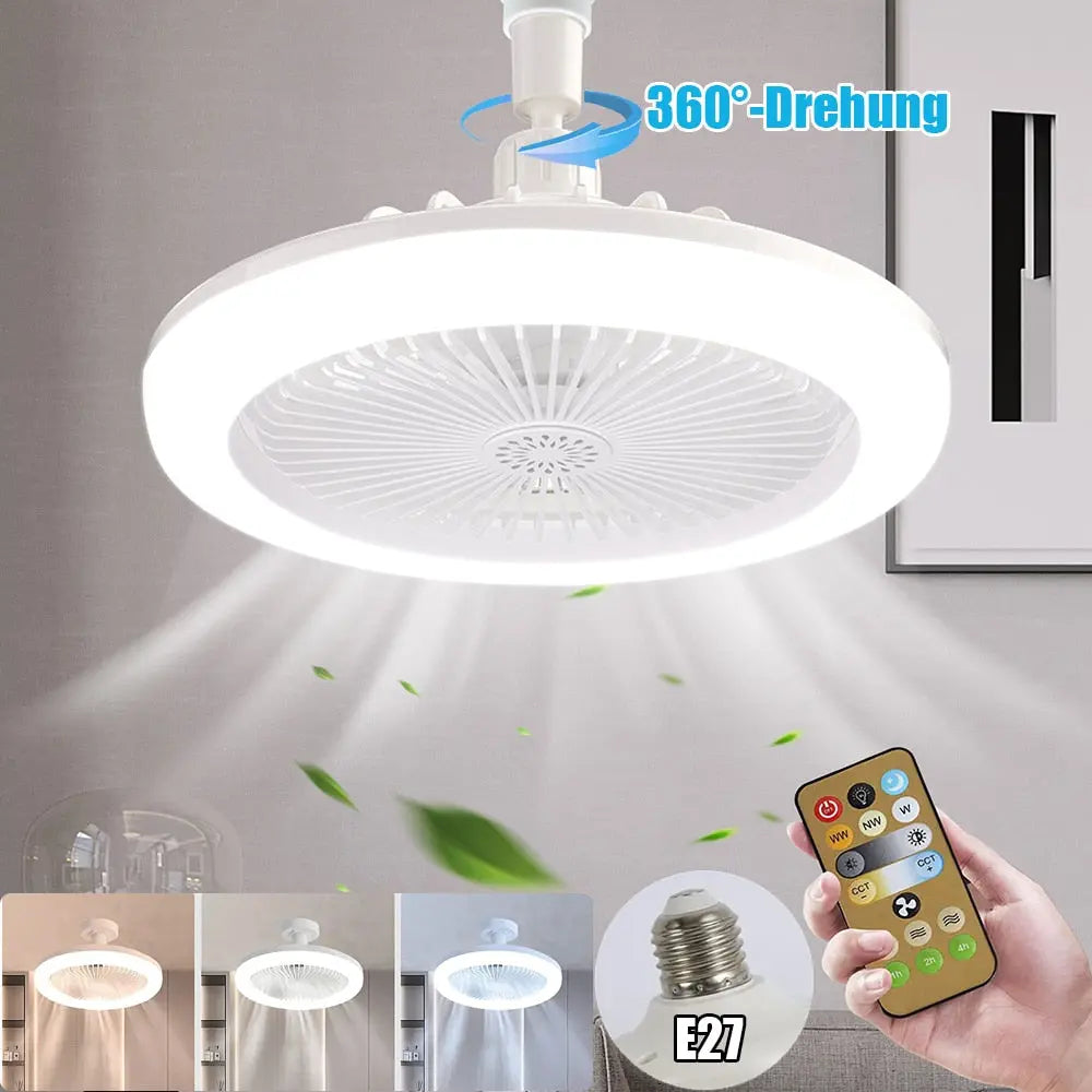 Modern LED Ceiling Fan with Light and Remote Control - Shakefav.com