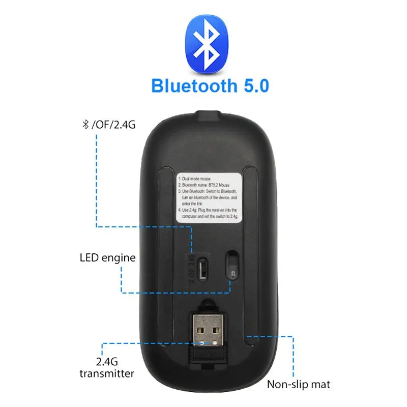 RGB Wireless Bluetooth Mouse - Shakefav.com