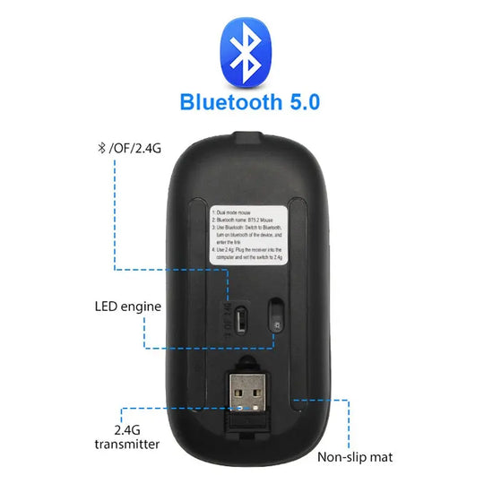 RGB Wireless Bluetooth Mouse - Shakefav.com