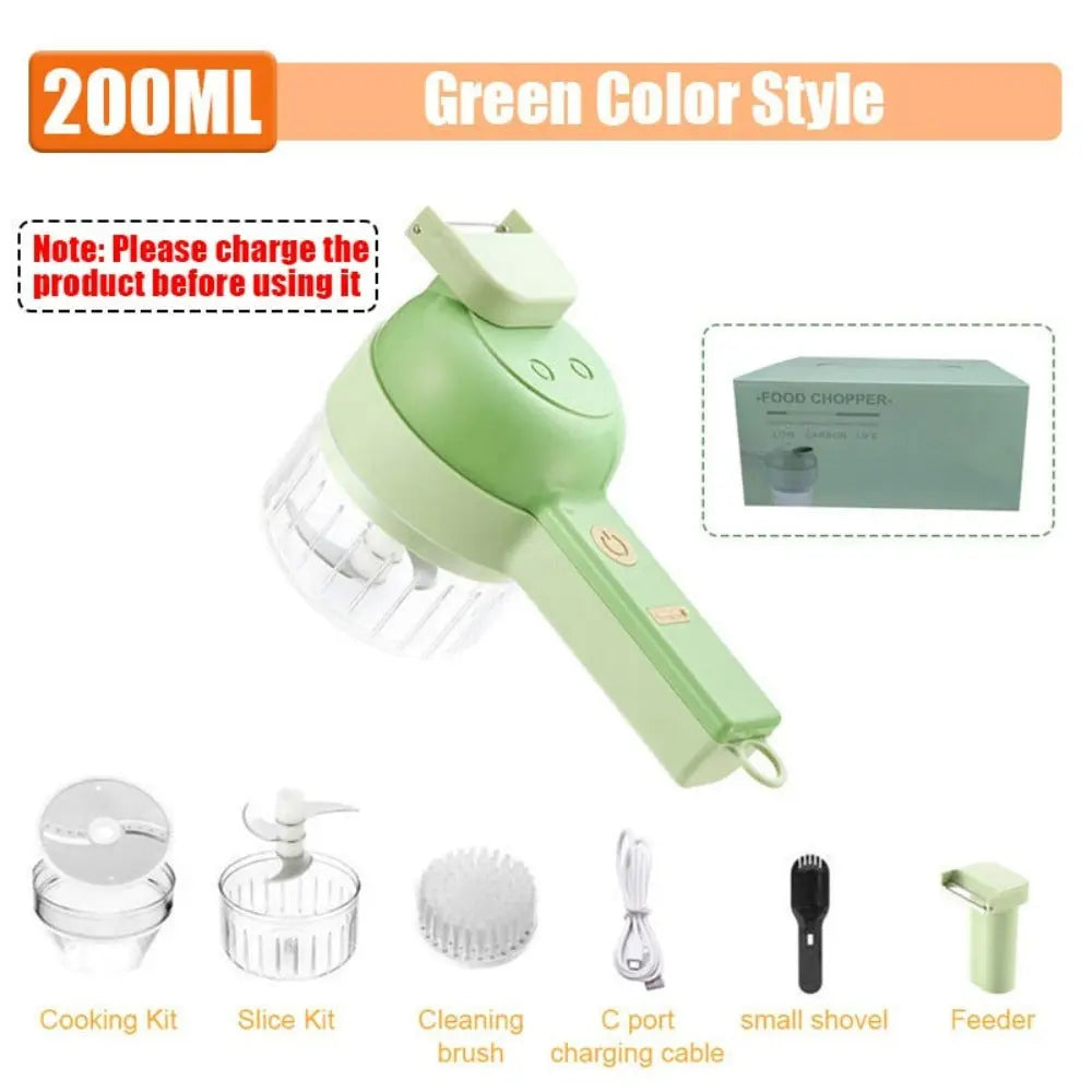 Portable Handheld 4 in 1 Electric Vegetable Slicer - Shakefav.com