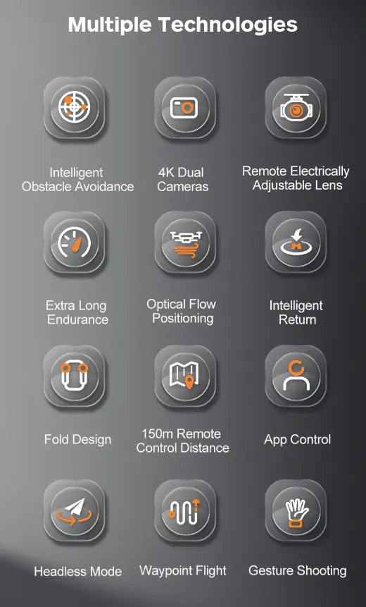 Ninja Dragon Phantom 9 4K Dual Camera 360° Obstacle Avoidance Optical - Shakefav.com