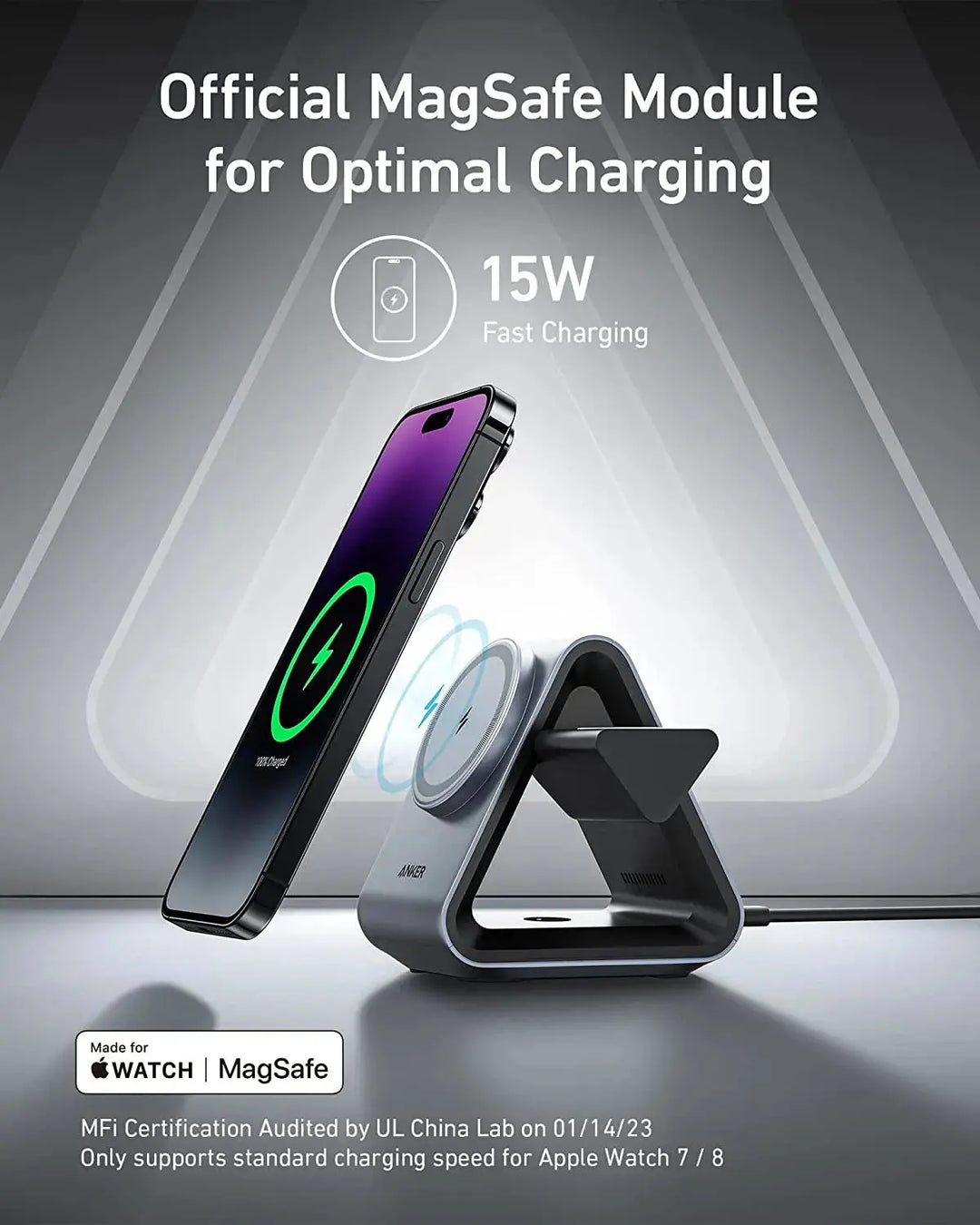 MagGo Charger 3-in-1 Station Wireless Charger MagSafe Charger with - Shakefav.com