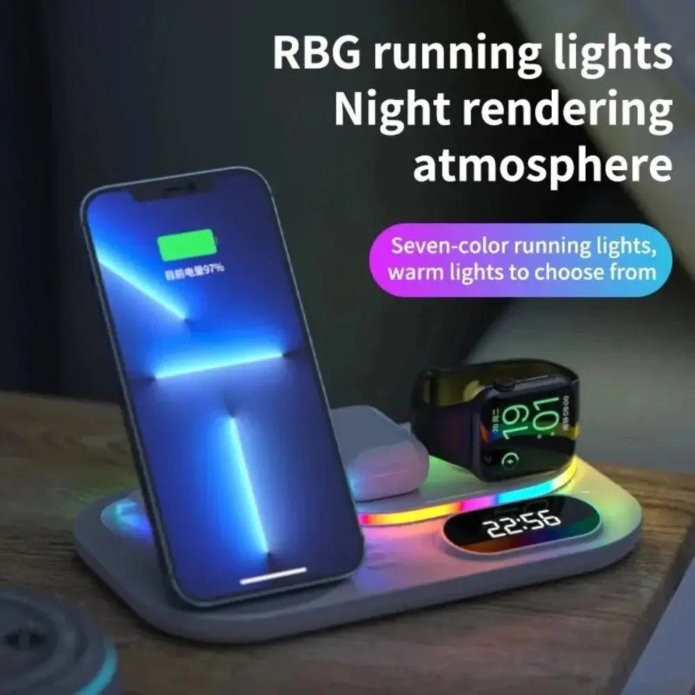 4 in 1 LED Wireless Charging Station-4 in 1 Charging Station - Shakefav.com