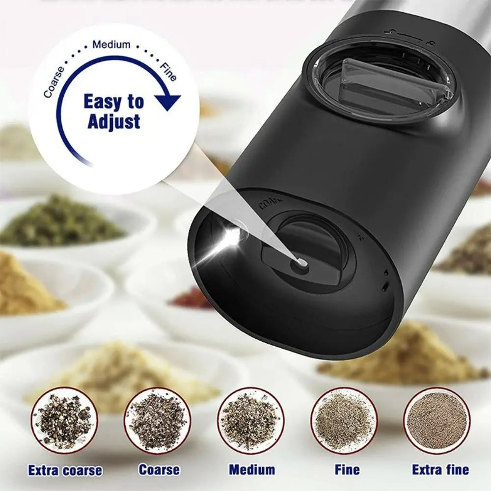 Electric Salt Grinder 2 Bottles Set - Shakefav.com