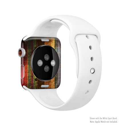 The Grungy Color Stripes Full-Body Skin Kit for the Apple Watch