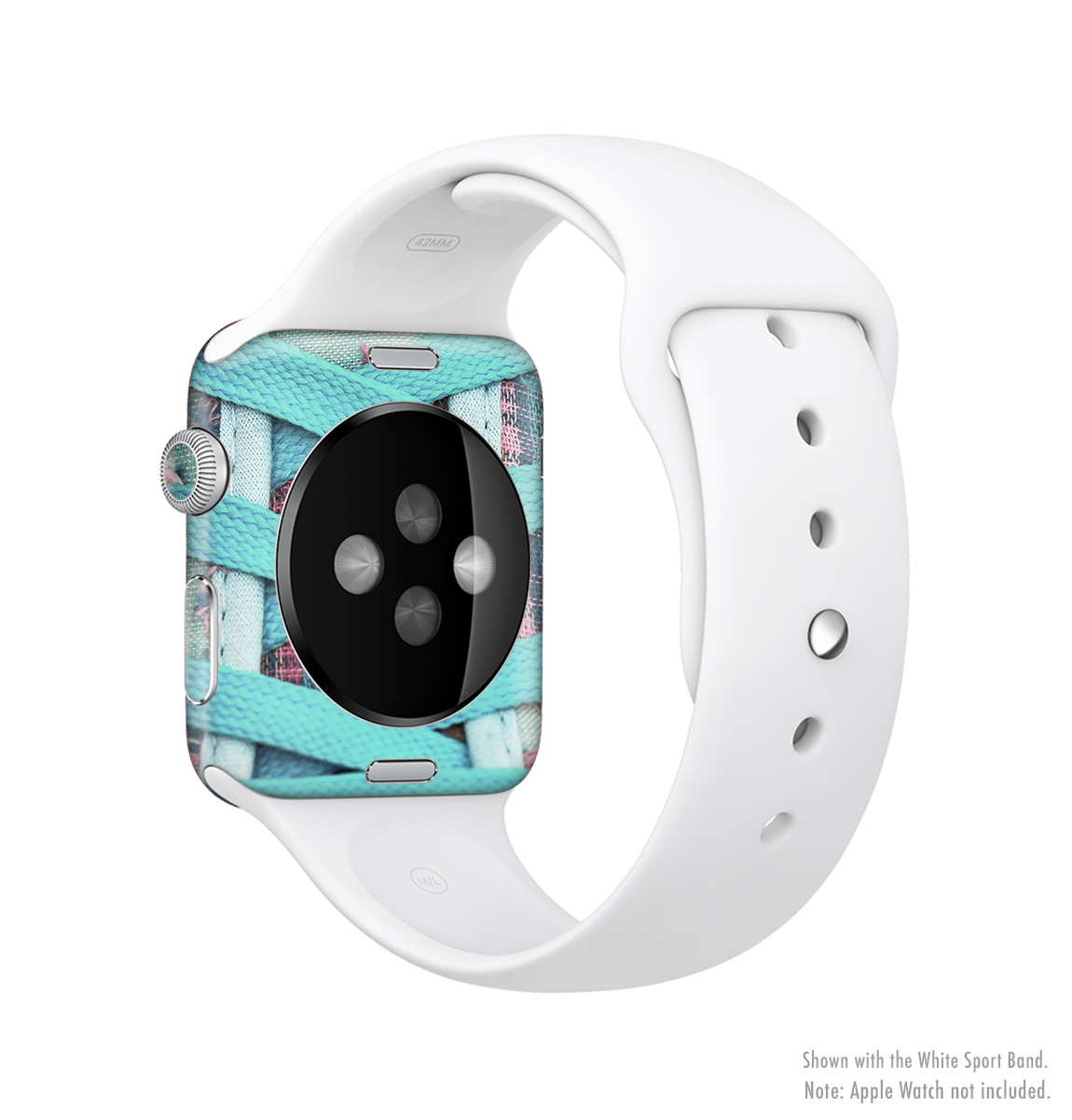 The Turquoise Laced Shoe Full-Body Skin Kit for the Apple Watch