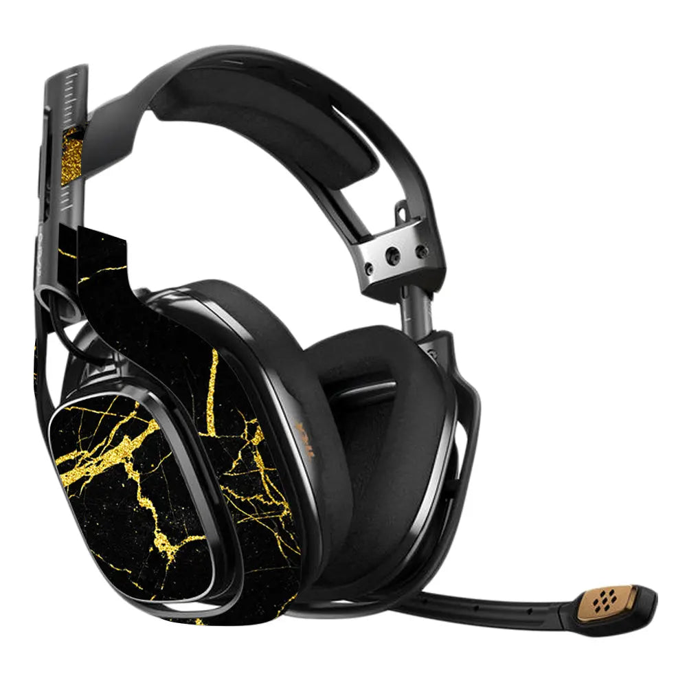 MightySkins ASTA40-Black Gold Marble Skin for Astro A40 Gaming Headset - Shakefav.com