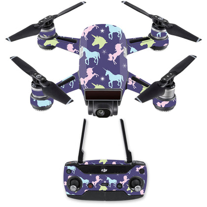 MightySkins DJSPCMB-autocollant de peau de rêve de licorne pour Mini Drone DJI Spark