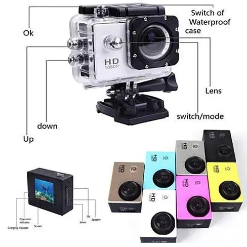 All PRO Action Sports Camera With 1080P HD And WiFi 18 PCS Of - Shakefav.com