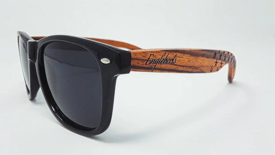 Zebrawood Sunglasses, Stars and Bars With Wooden Case, Polarized, - Shakefav.com