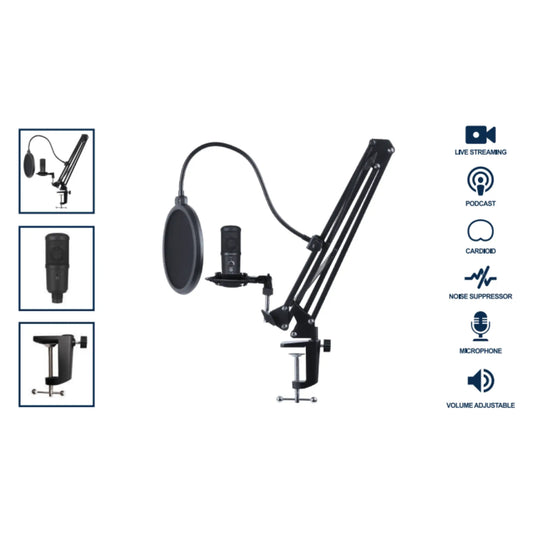 Emerson USB Gaming and Streaming Condenser Microphone Sky Iapetus