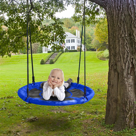 40" Kids Outdoor Round Net Hanging Rope Nest Tree Swing - Shakefav.com