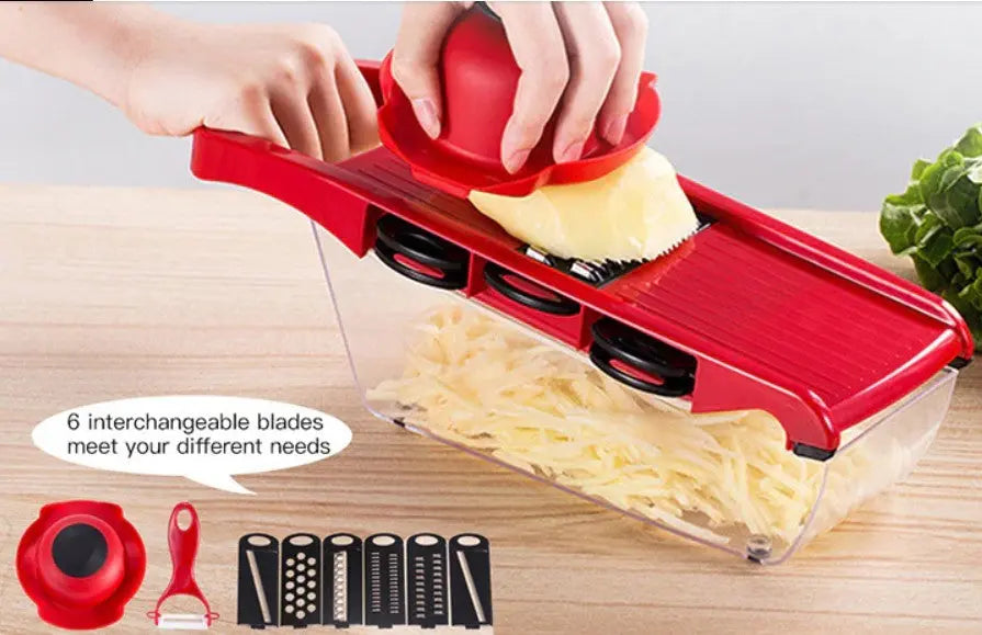 Stainless Steel 6 Blades Vegetable Slicer - Shakefav.com