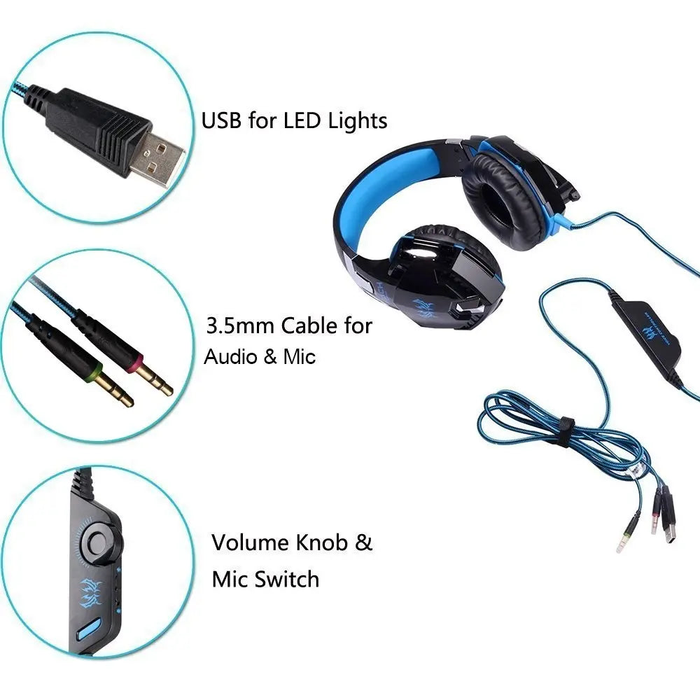 KOTION EACH G2000 Stereo Gaming Headset for PC Laptop PS4 Xbox - Shakefav.com