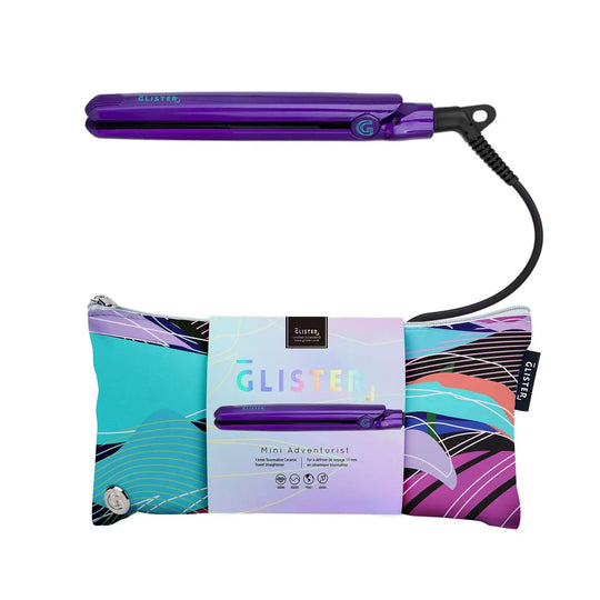 Glister Mini Adventurist Flat Iron (with Designer Travel Pouch) - Shakefav.com