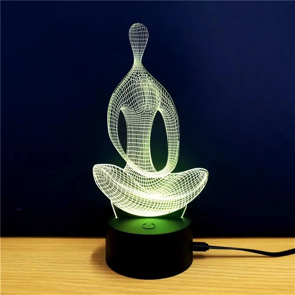 3D Colorful Yoga Model Lamp-3D Yoga Lamp - Shakefav.com