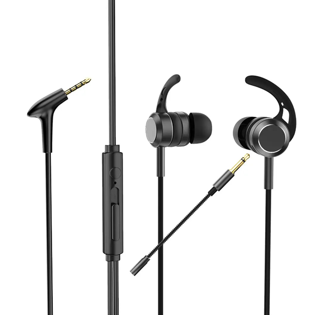 In-Ear Bass Metal Wired Gaming Earphones with Mic - Shakefav.com