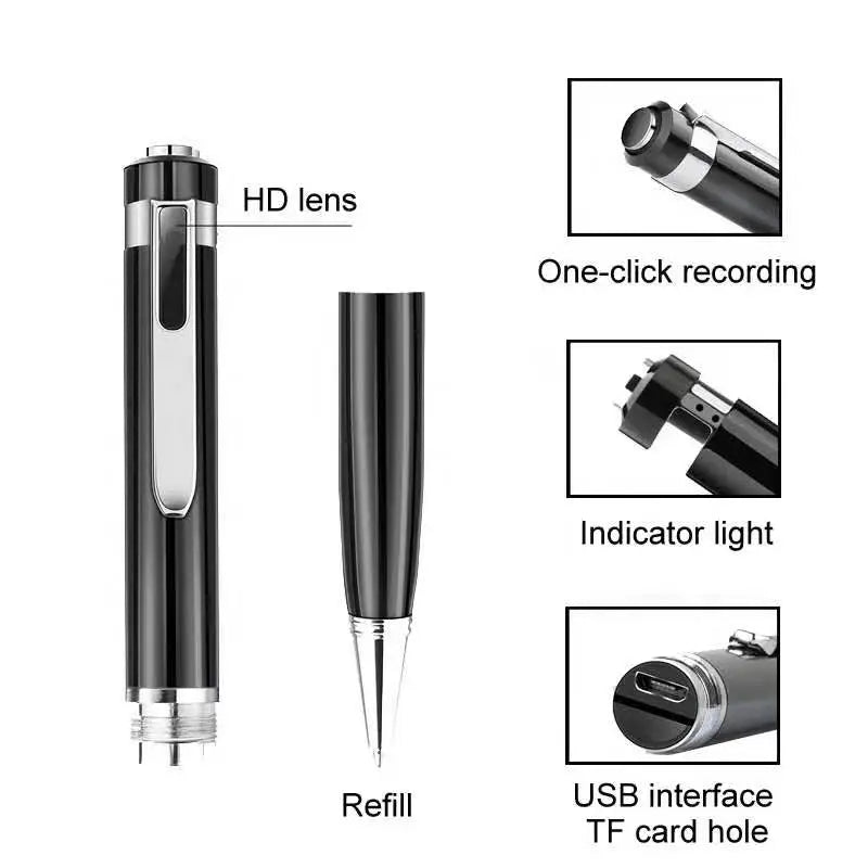 1080P Mini Hidden Camera Portable Pocket Pen Spy Camera - Shakefav.com