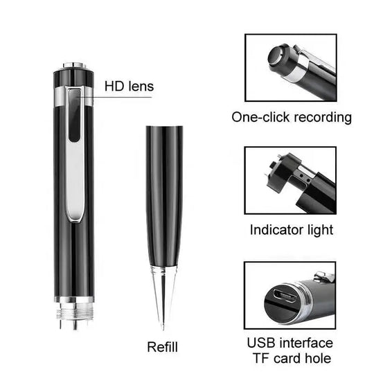 1080P Mini Hidden Camera Portable Pocket Pen Spy Camera - Shakefav.com