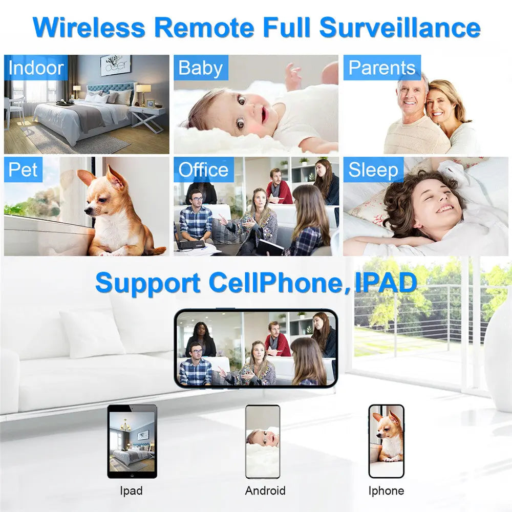 4K HD WIFI Clock Camera Micro Camera IR Night View Alarm Camcorder - Shakefav.com