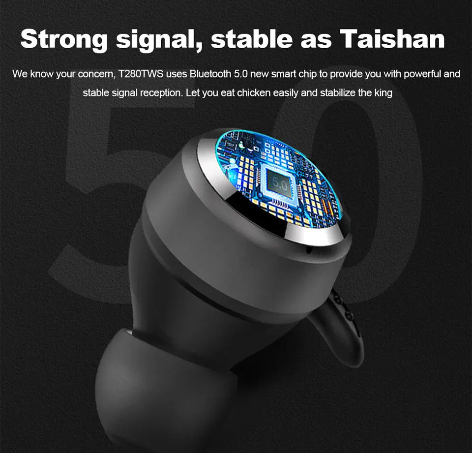 T280 TWS Wireless Bluetooth Earphone Sports Earbuds - Shakefav.com