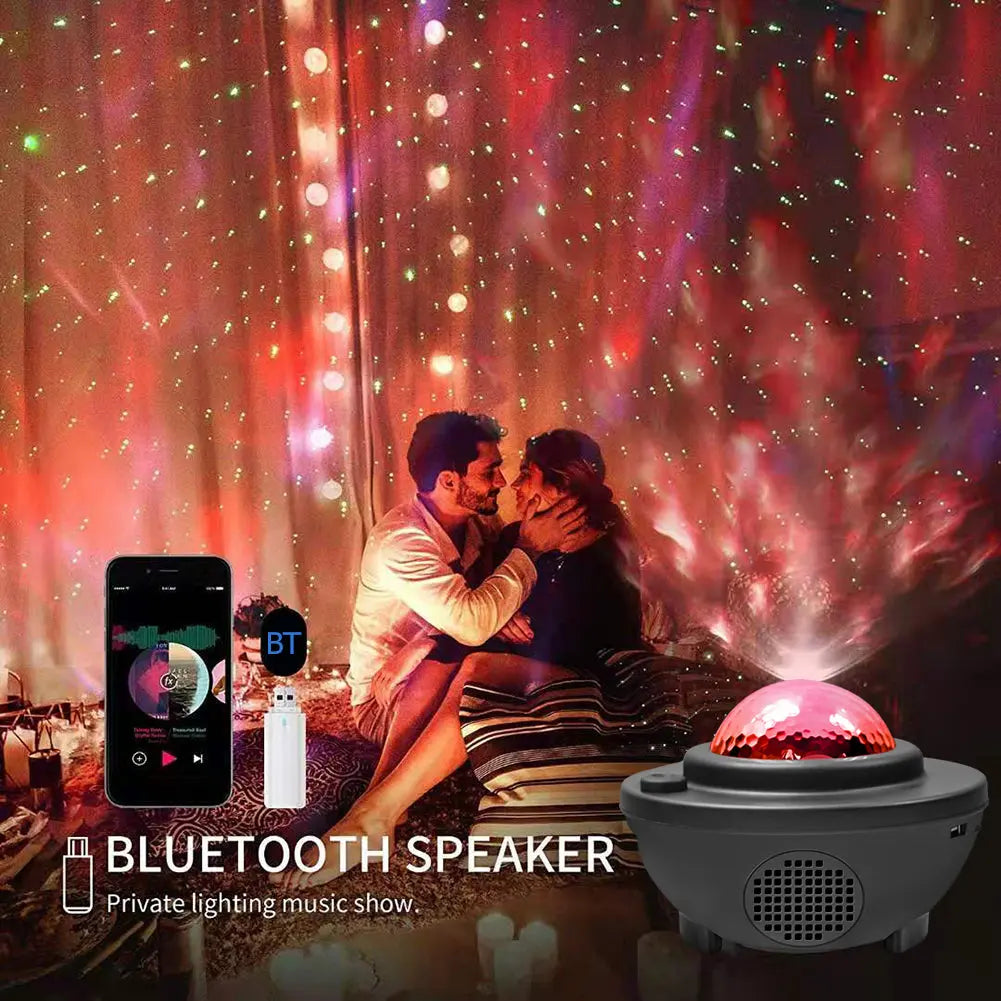 Colorful Starry Sky Galaxy Projector with Bluetooth Speaker - Shakefav.com