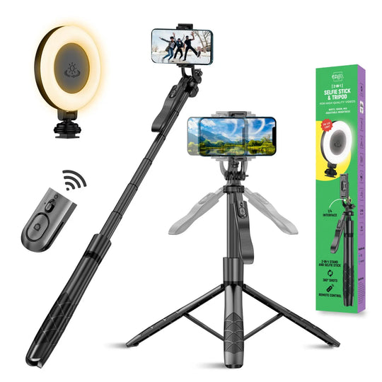 Phone tripod 62 inch selfie stick for cell phone with remote Bronze Pallas