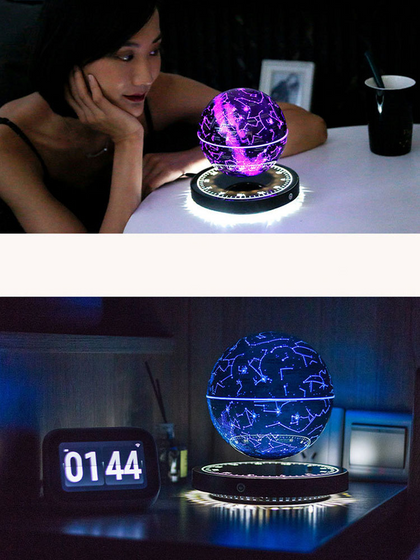 Lampe de Table en forme de lune à lévitation magnétique, boule flottante RGB, veilleuse