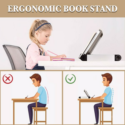 Support de livre ergonomique réglable pour ordinateur portable 