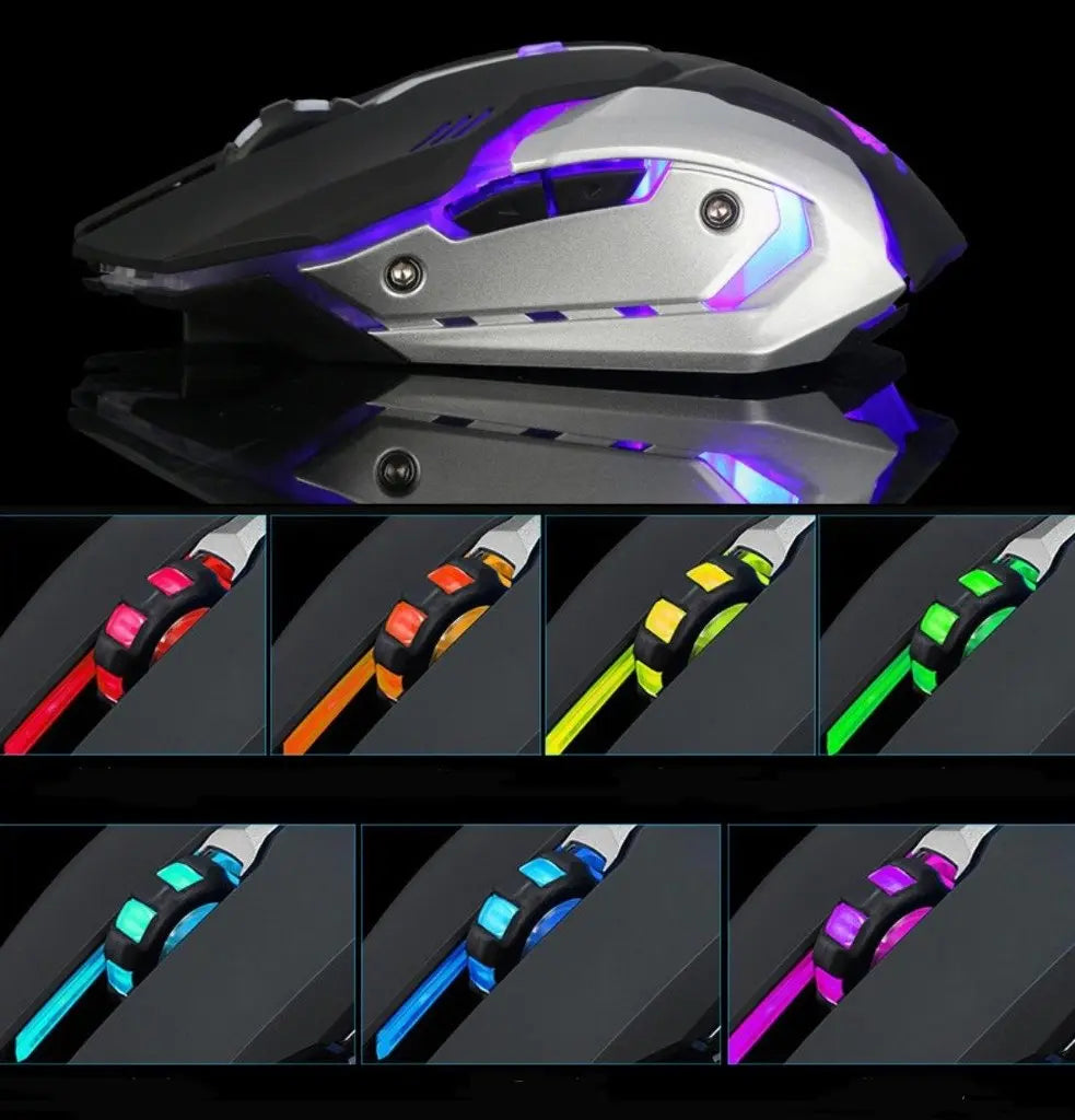 Ninja Dragon Stealth 7 Wireless Silent LED Gaming Mouse - Shakefav.com