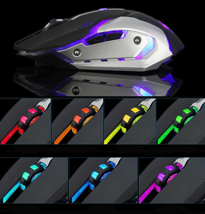 Souris de jeu LED silencieuse sans fil Ninja Dragon Stealth 7 