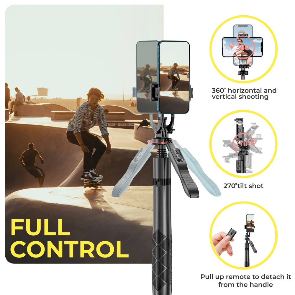 Phone tripod 62 inch selfie stick for cell phone with remote Bronze Pallas