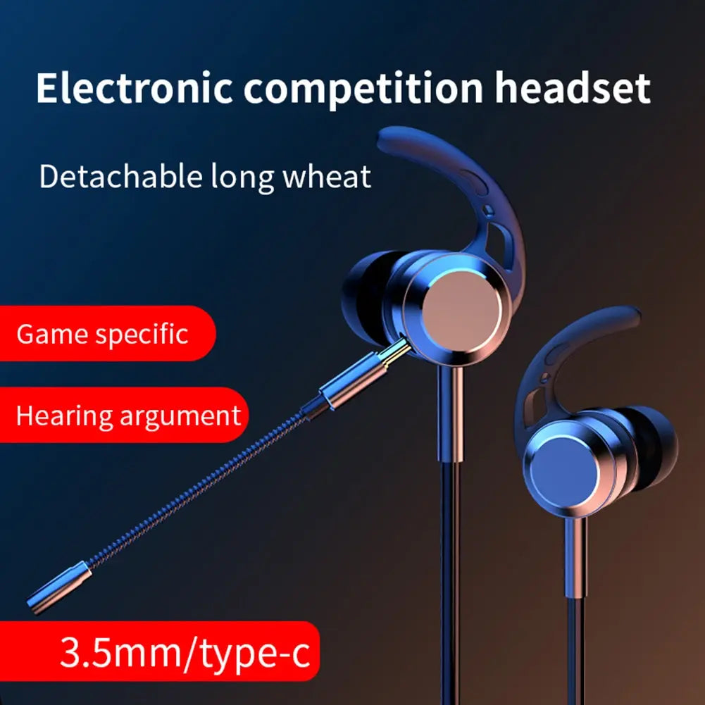 In-Ear Bass Metal Wired Gaming Earphones with Mic - Shakefav.com