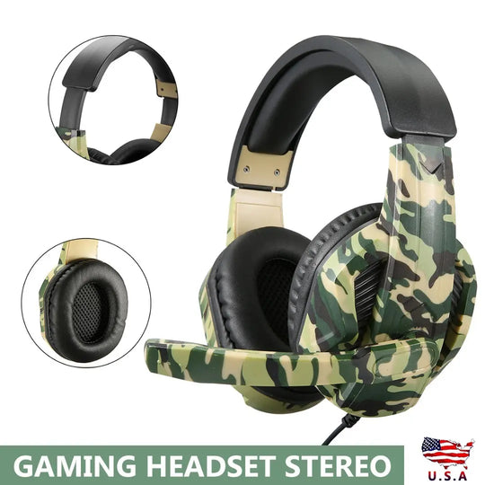 3.5mm Gaming Headset Stereo Surround Headphone For PS4 Laptop Xbox - Shakefav.com