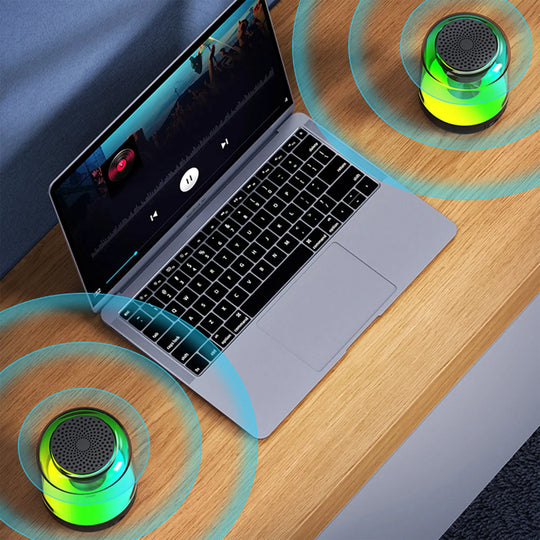 ZTECH SYNCWAVE 2-Pack of LED Wireless Speakers with Synchronized Audio - Shakefav.com