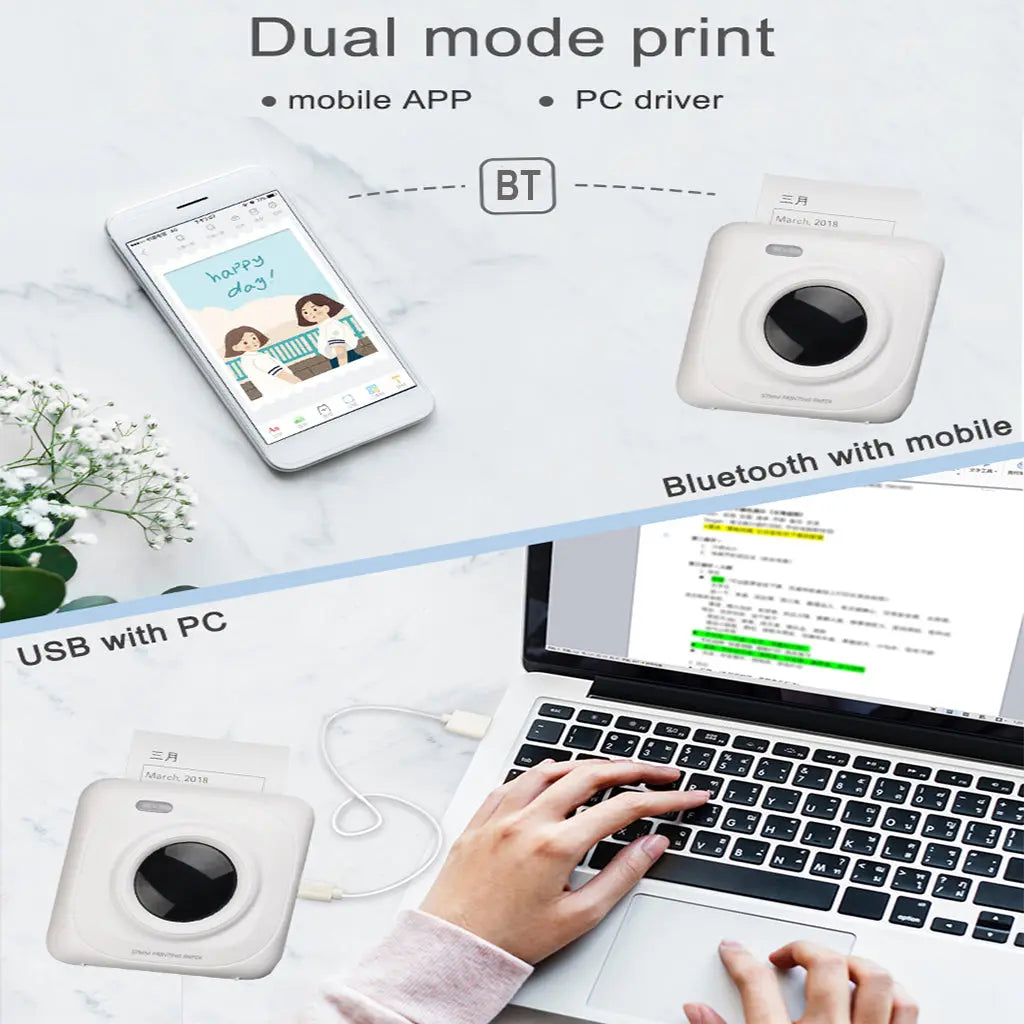 PAPERANG P2 P1 Pocket Portable Bluetooth Printer - Shakefav.com