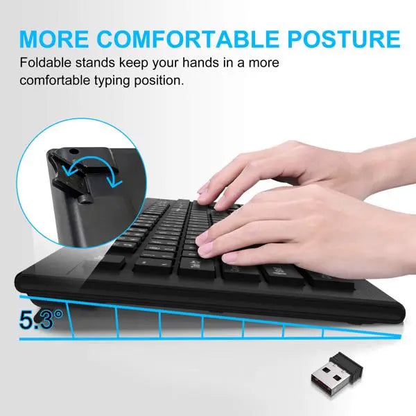 Adjustable Wireless Keyboard Wireless Mouse Computer Keyboard - Shakefav.com