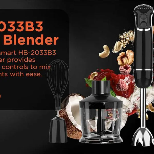 Electric 4-in-1 Hand Immersion Blender with 12-Speed Stick - Shakefav.com