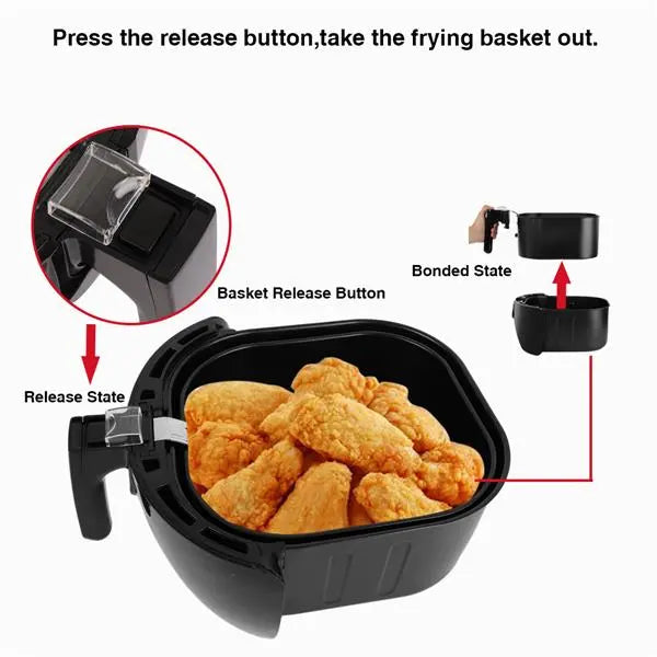 120V 1800W 5.3 L Air Fryer Computer Model - Shakefav.com