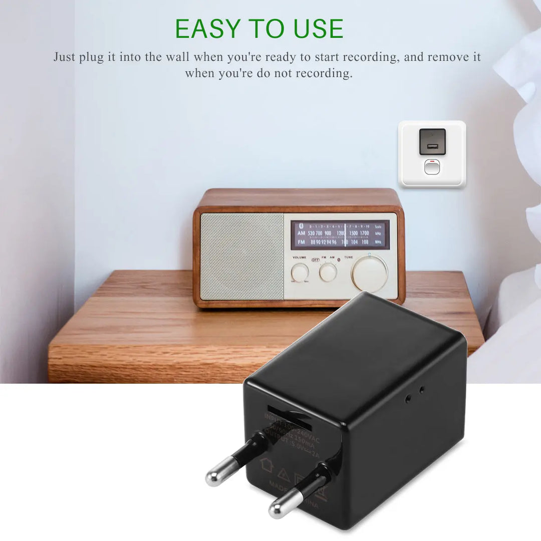 HD 1080P WIFI Camera Adapter Hidden Wall Charger-Hidden Camera Wall Charger - Shakefav.com