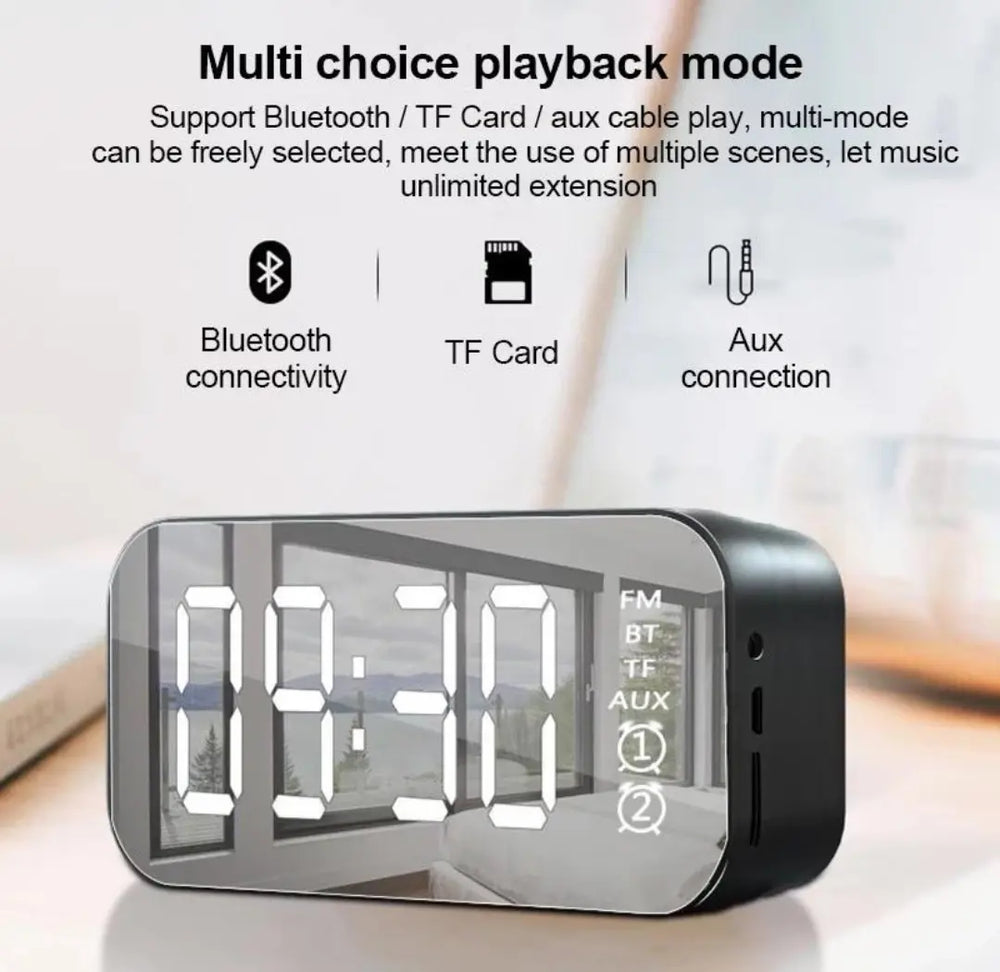 LED Display Alarm Clock Wireless Bluetooth Speakers - Shakefav.com