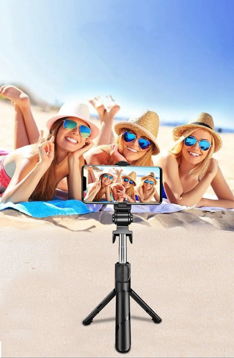 3 In 1 Tripod Bluetooth Selfie Stick with Fill Light for Smartphone - Shakefav.com