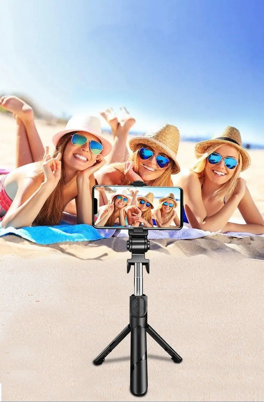 3 In 1 Tripod Bluetooth Selfie Stick with Fill Light for Smartphone - Shakefav.com